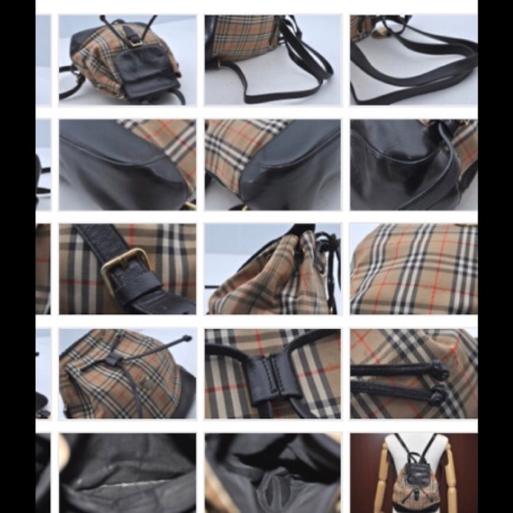**SOLD**SOLD Burberry Nova Check Canvas Leather Backpack - Picture 16 of 16
